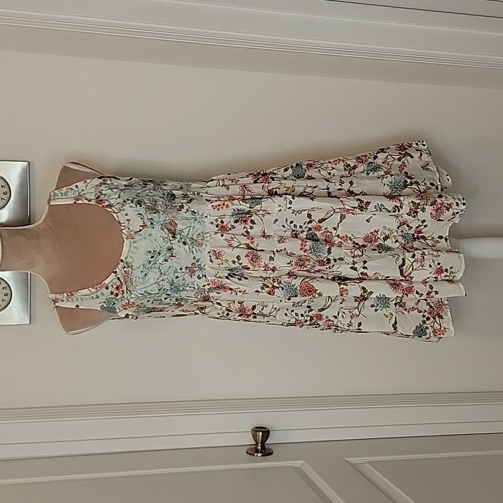Love Kyla "Klara Dress" Floral Sleeveless Dress, Size S, Hand Embroidered, NWT